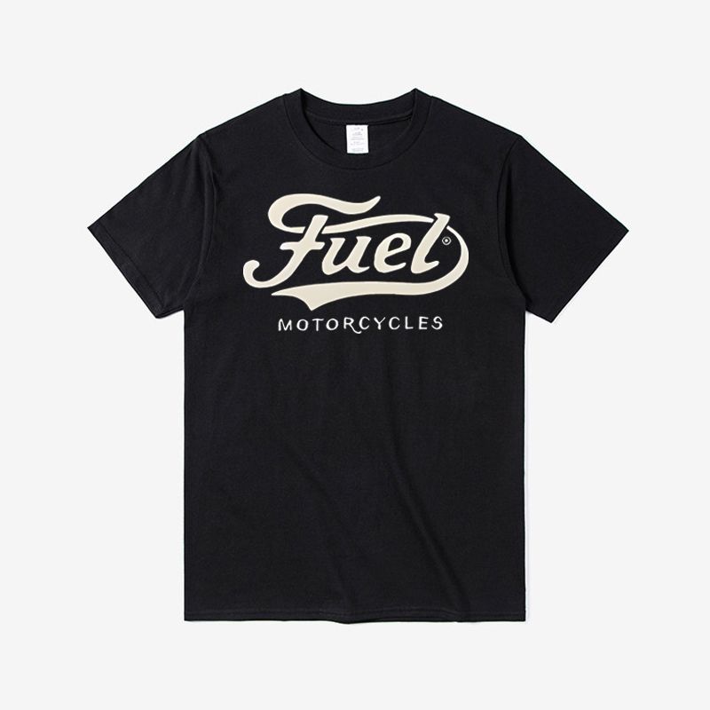 Summer Clothing Label - Fuel Label T-shirt Motorcycle Print T-shirt