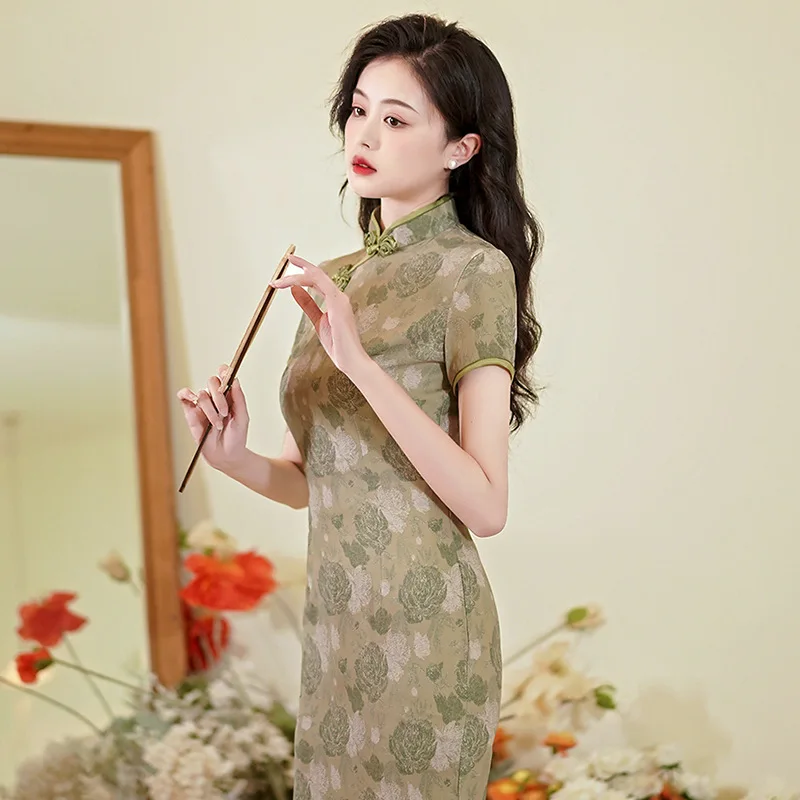 Summer Evenings Clothing - Yourqipao Summer Improved Cheongsam Fashion Retro