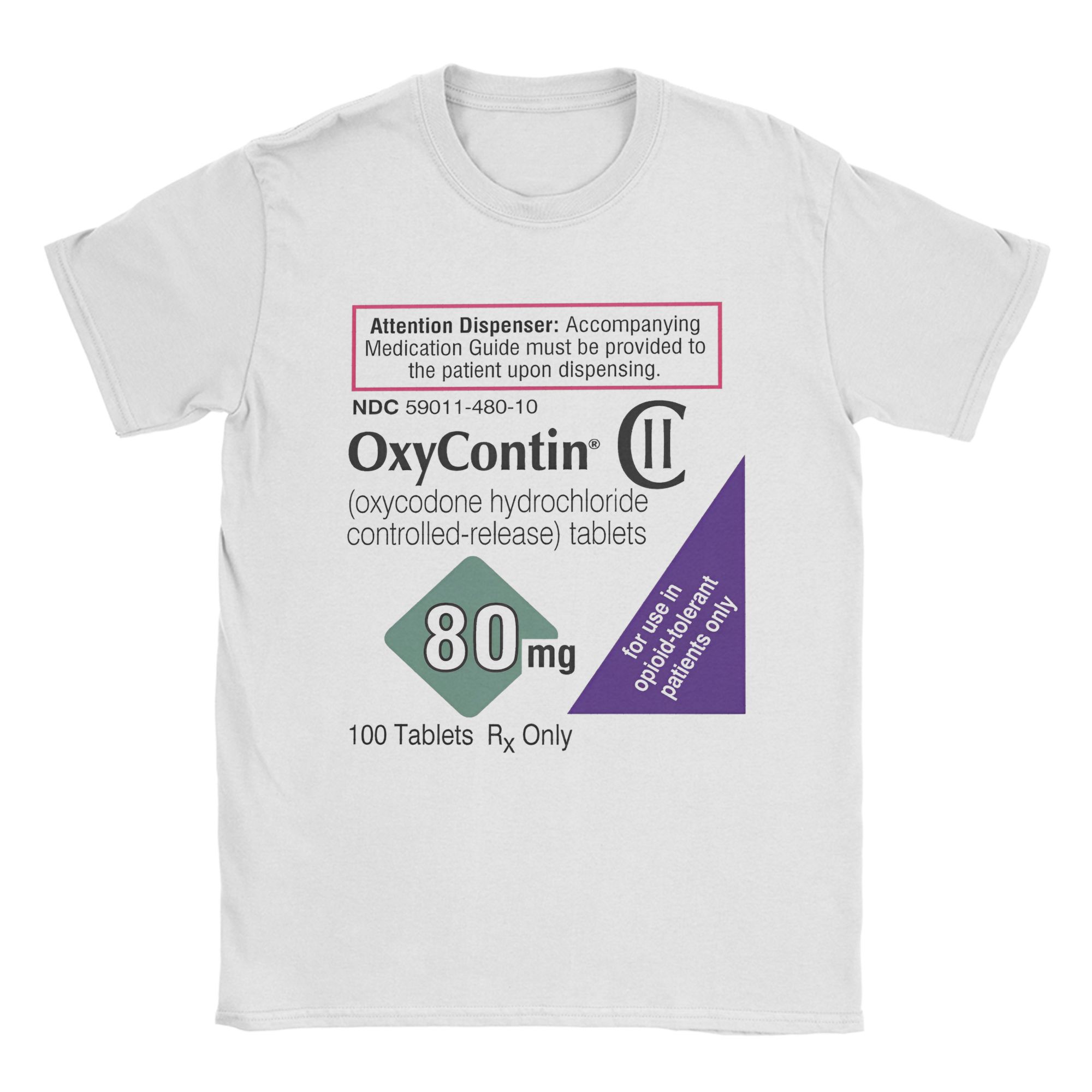 Summer Clothing Label - Oxycontin 80mg Label Men's T Shirts