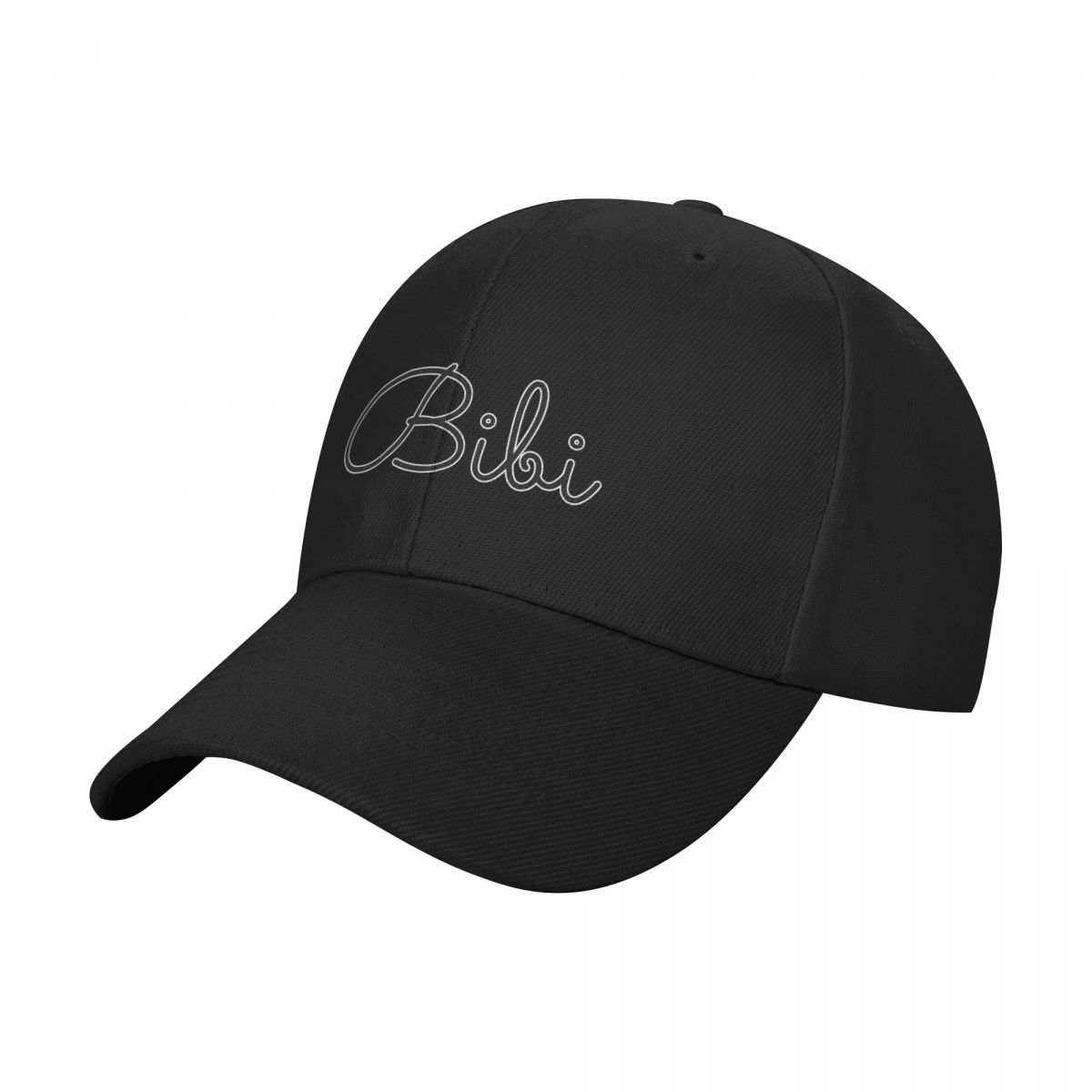 Summer Clothing Label - Writing Bibi Name Label (Black) Baseball