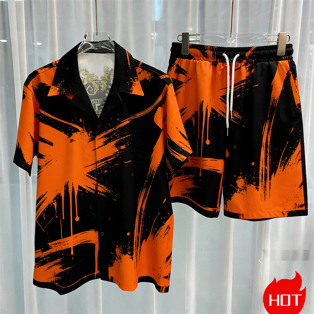 Digital printed men's set fash - Summer Clothing Essentials 评论和价格