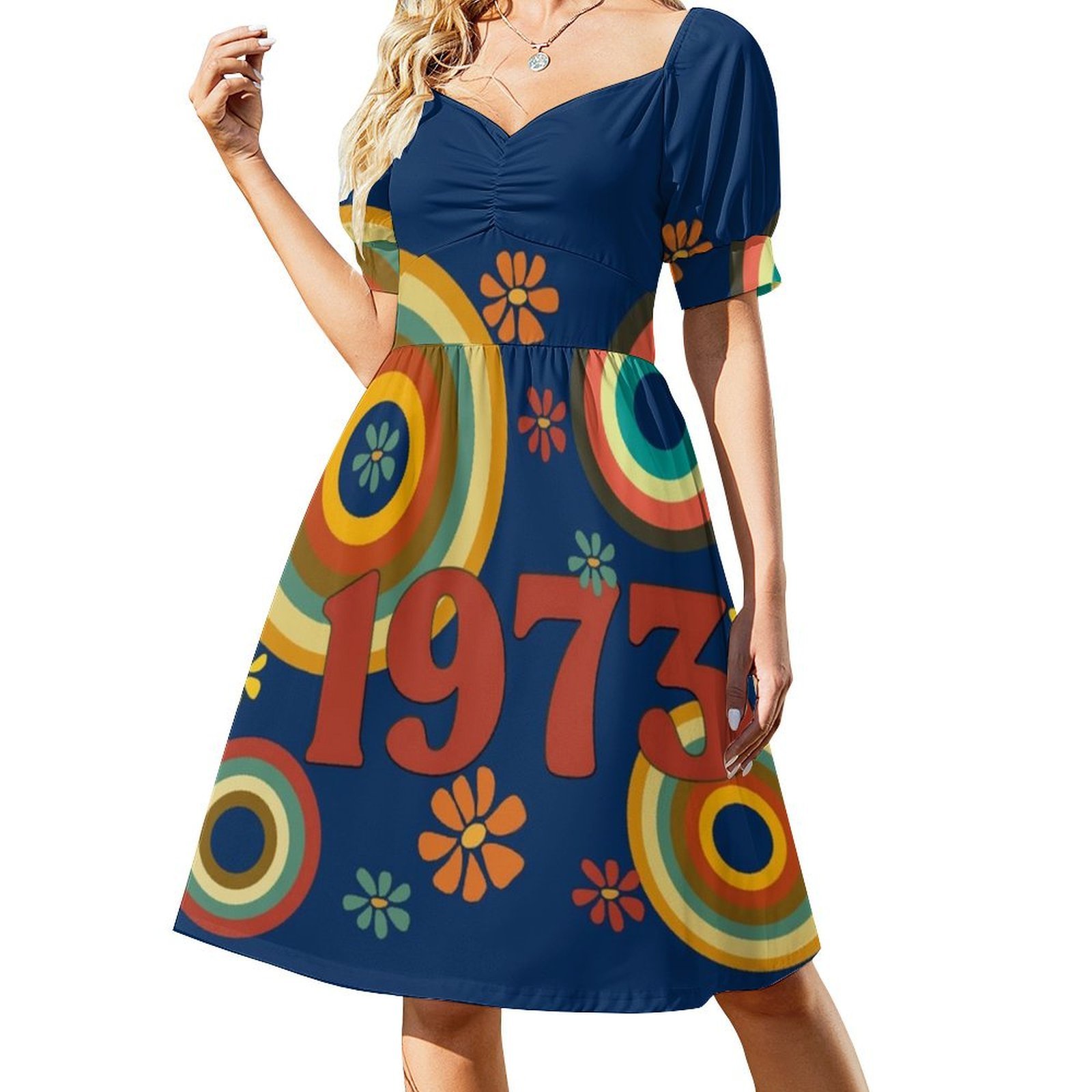 1973 Floral Smock Dress For Wo - Summer Clothing Vibes 评论和价格