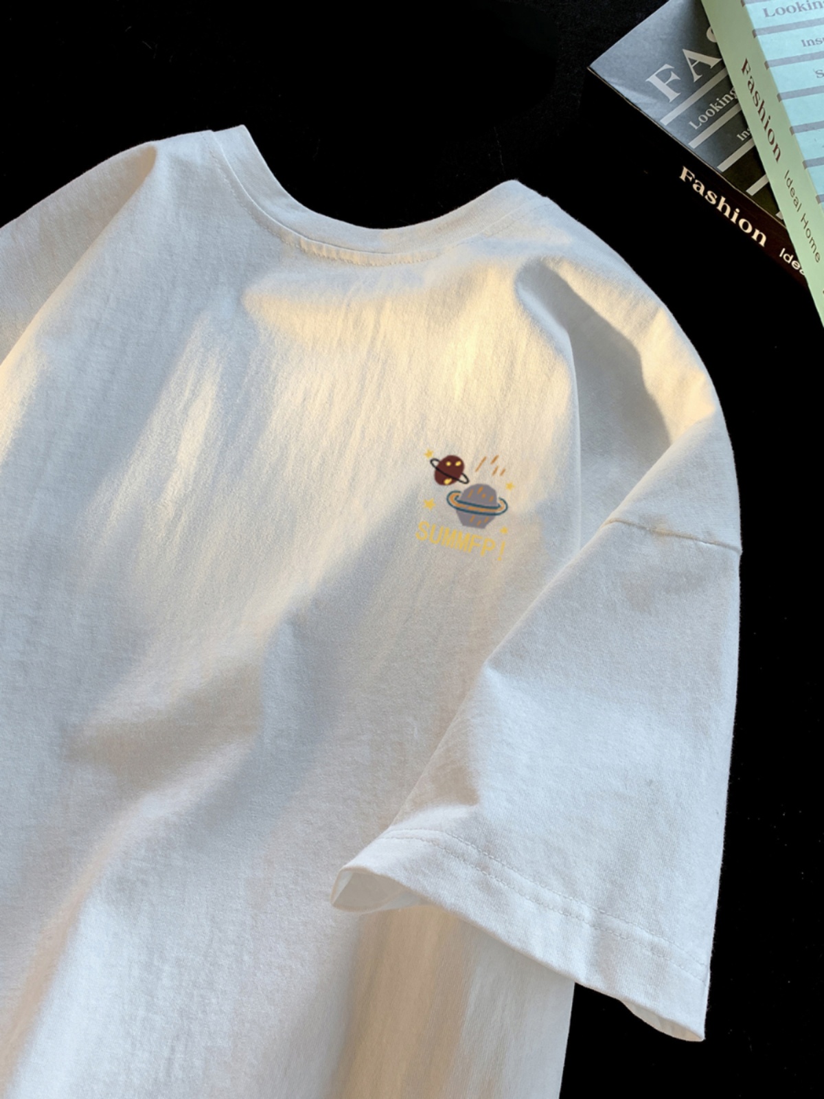 Versatile Pure Cotton Short Sl - Summer Clothing Label 评论和价格