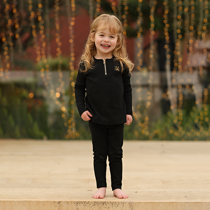 Summer Black Ribbed Family Mat - Summer Clothing Baby Girl 评论和价格