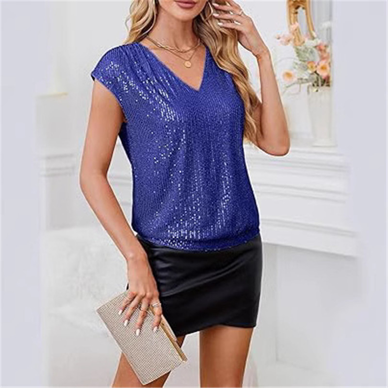 2025 Spring Tops Black Sequin  - Summer Evenings Clothing 评论和价格