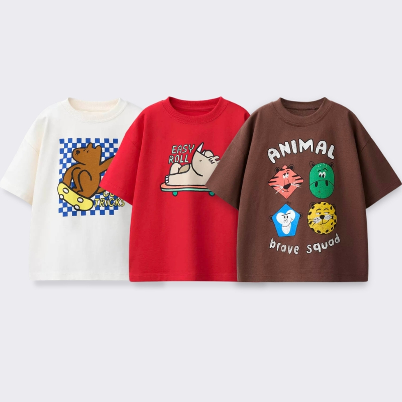 Printed Cartoon T-shirt For Ki - Summer Clothing Baby Girl 评论和价格