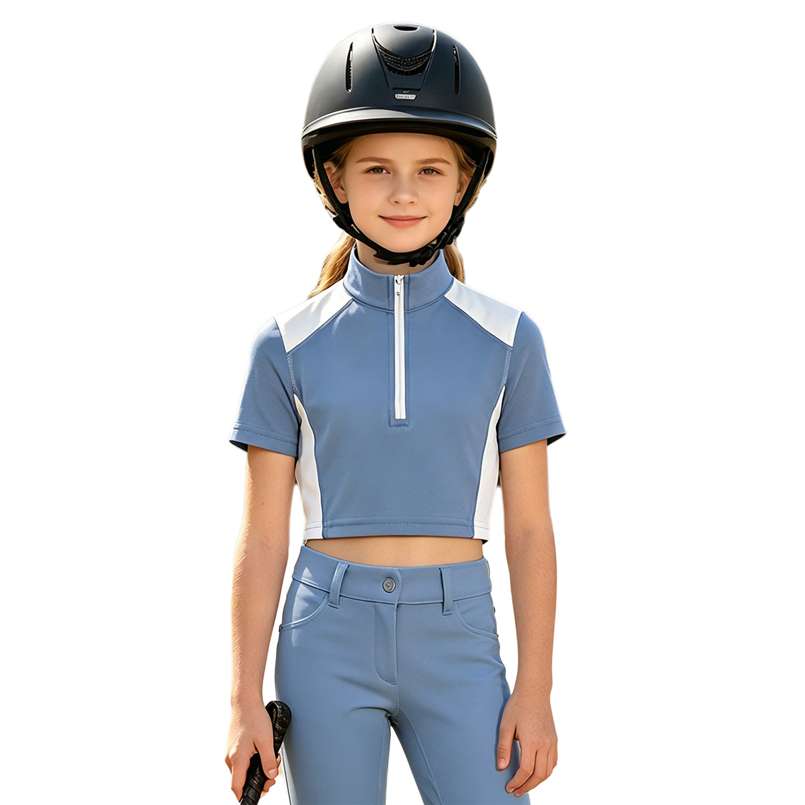 Kids Girls Equestrian Shirt Ho - Summer Equestrian Clothing 评论和价格