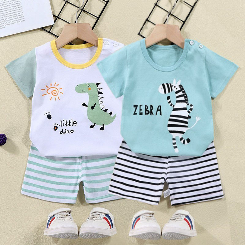 Cotton Tees+Shorts 2-piece Tra - Summer Clothing Baby Girl 评论和价格