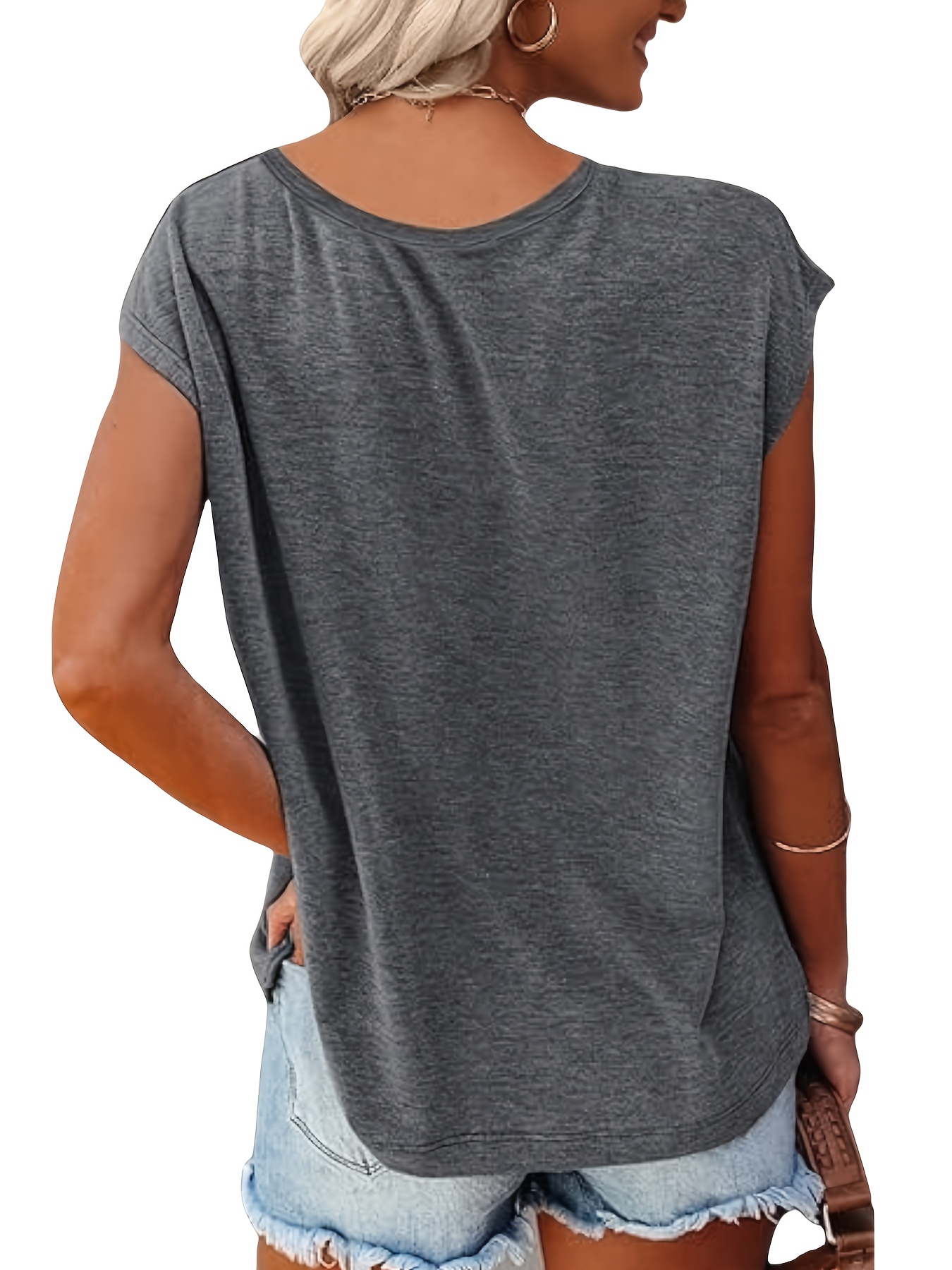 3-Pack of Solid Color V-Neck C - Summer Clothing Drop 评论和价格