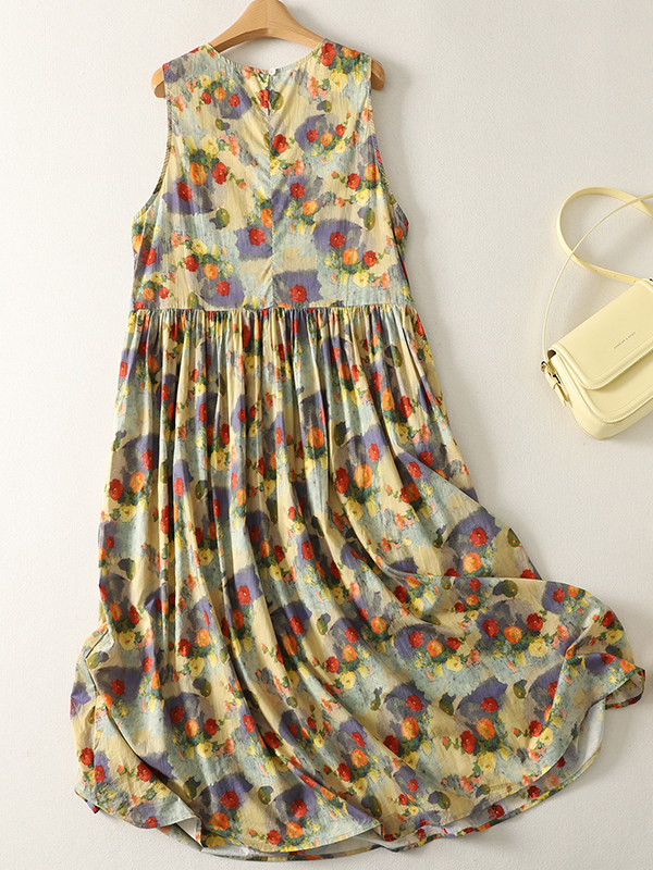 Summer Loose Floral Print Maxi - Summer Clothing Vibes 评论和价格