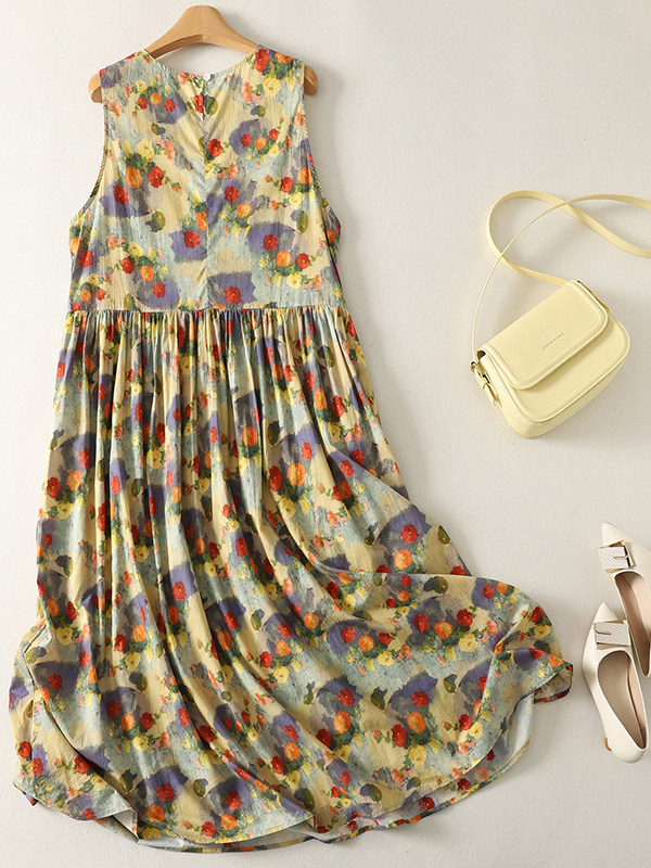 Summer Loose Floral Print Maxi - Summer Clothing Vibes 评论和价格