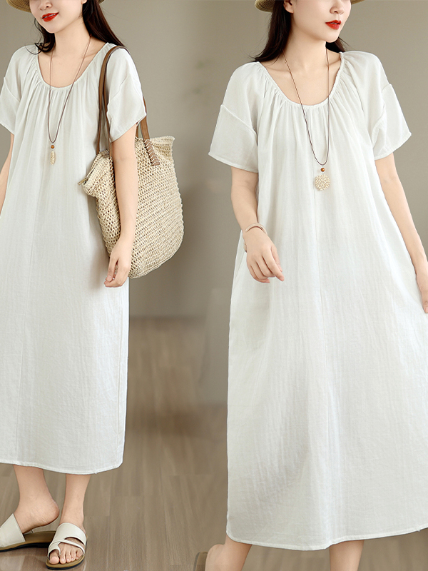 Summer New Casual Cotton Dress - Summer Clothing Outlet 评论和价格