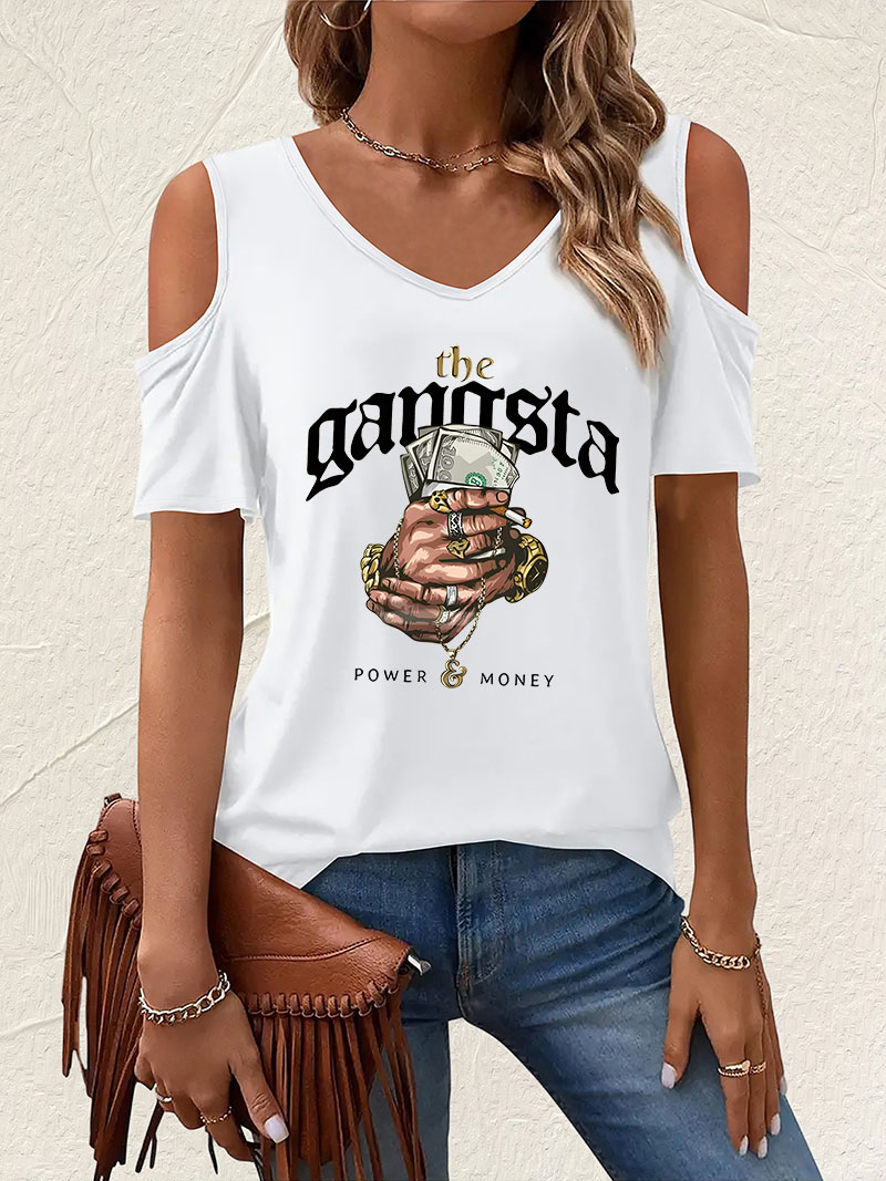 Aesthetic V-Neck Power Money P - Summer Clothing Drop 评论和价格