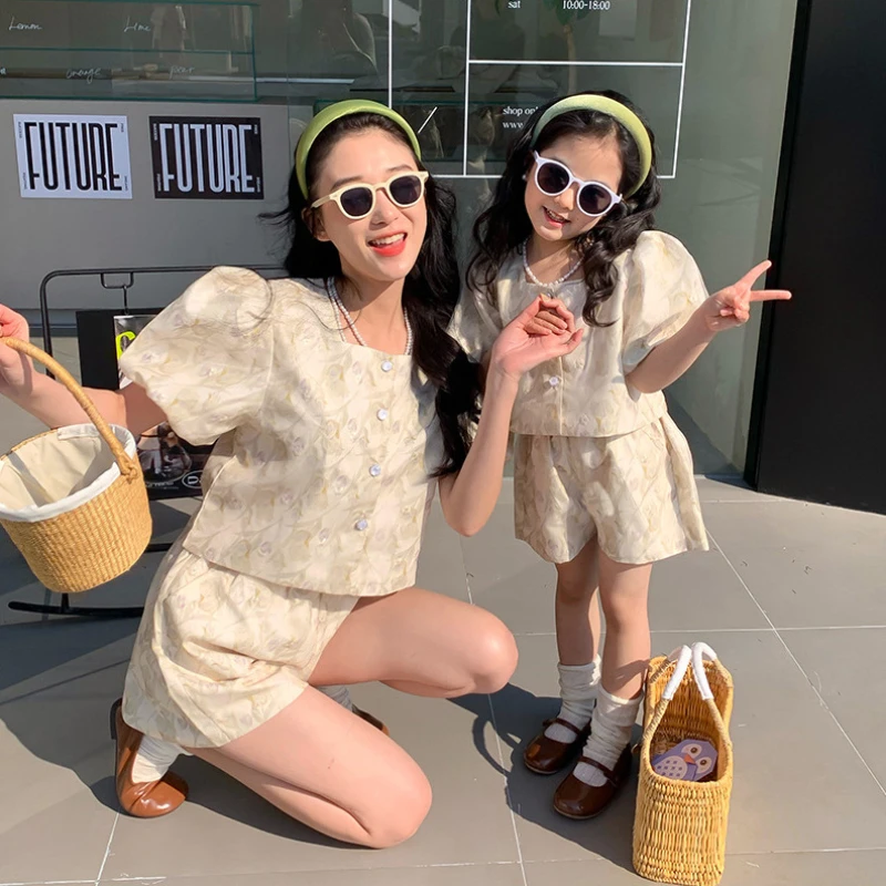 Mom and Daughter Equal Sets Cl - Summer Clothing Baby Girl 评论和价格