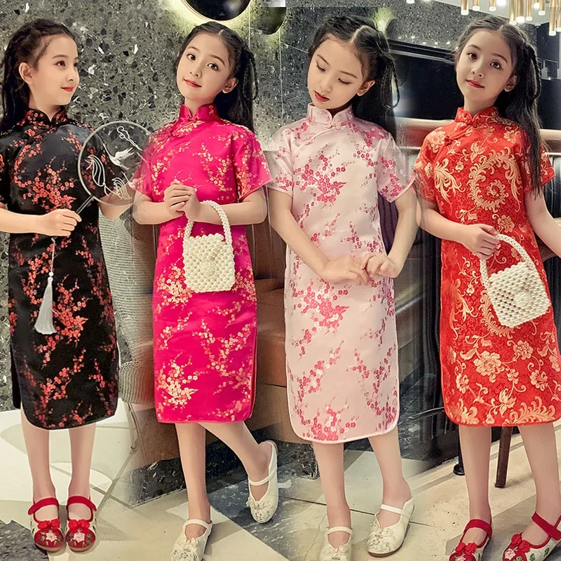 Summer Children Cheongsam Kids - Summer Clothing Baby Girl 评论和价格