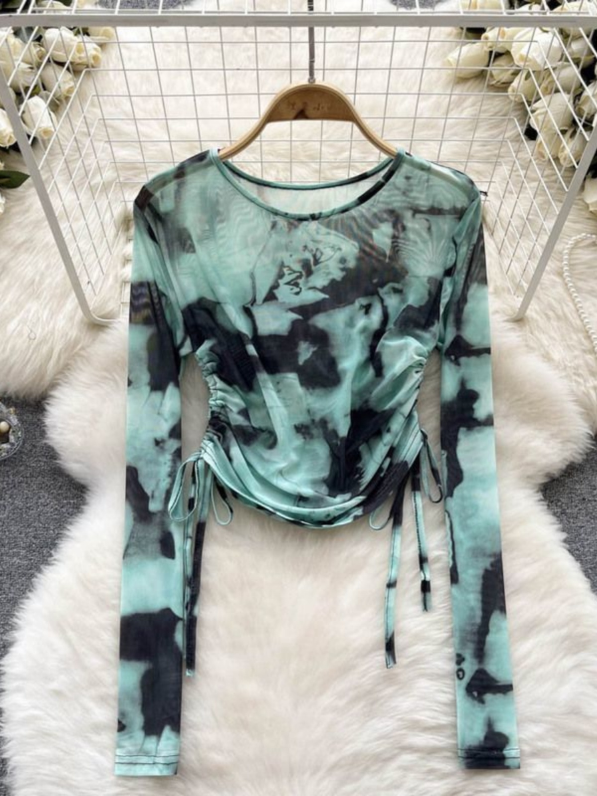 Retro Tie Dye Me Rope round Ne - Summer Clothing Label 评论和价格