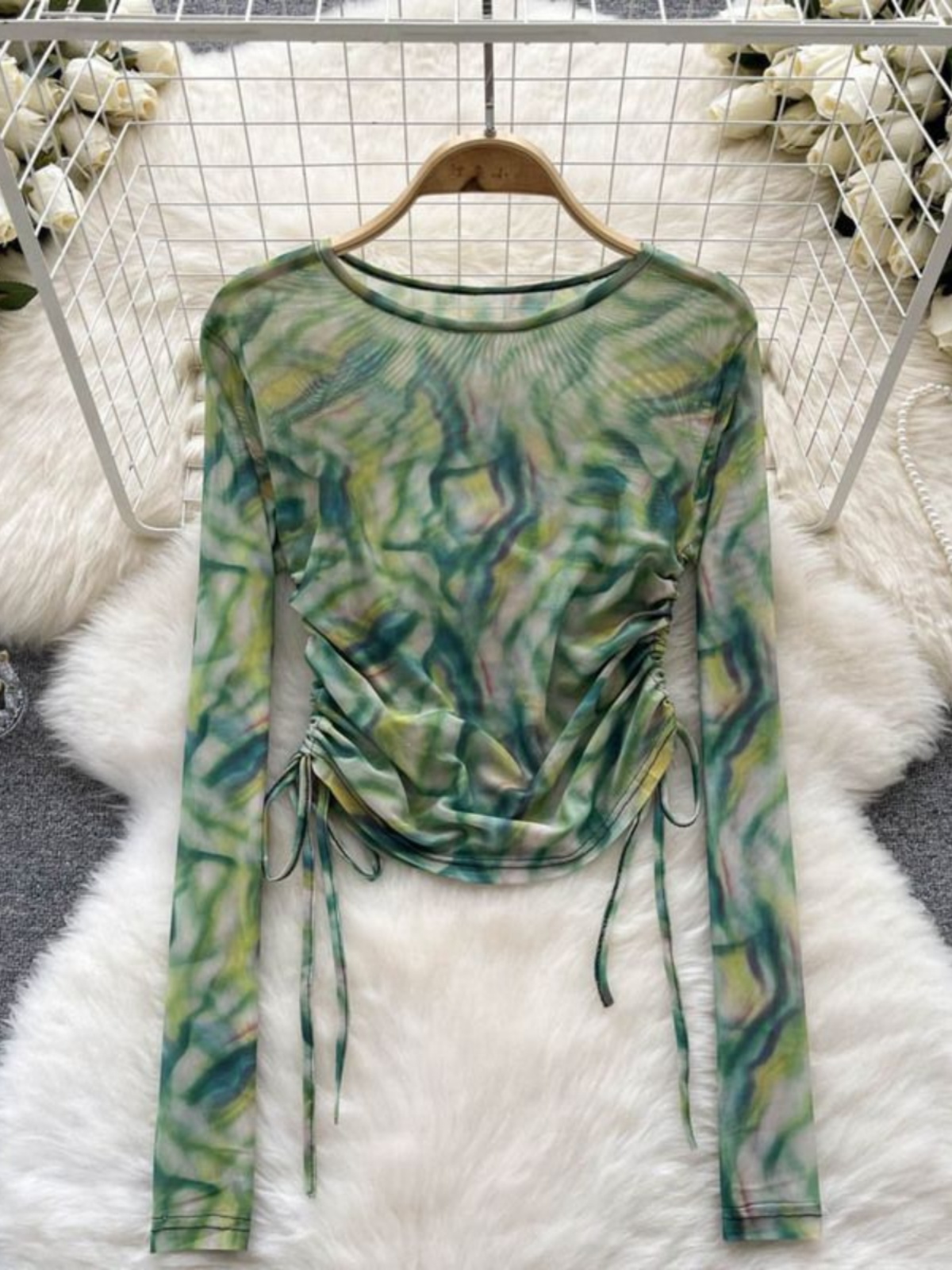 Retro Tie Dye Me Rope round Ne - Summer Clothing Label 评论和价格