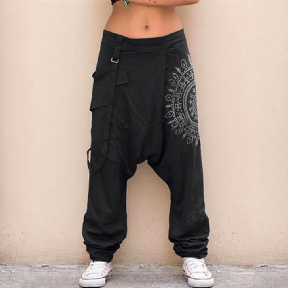 Retro Printed Women Loose Pant - Summer Clothing Drop 评论和价格