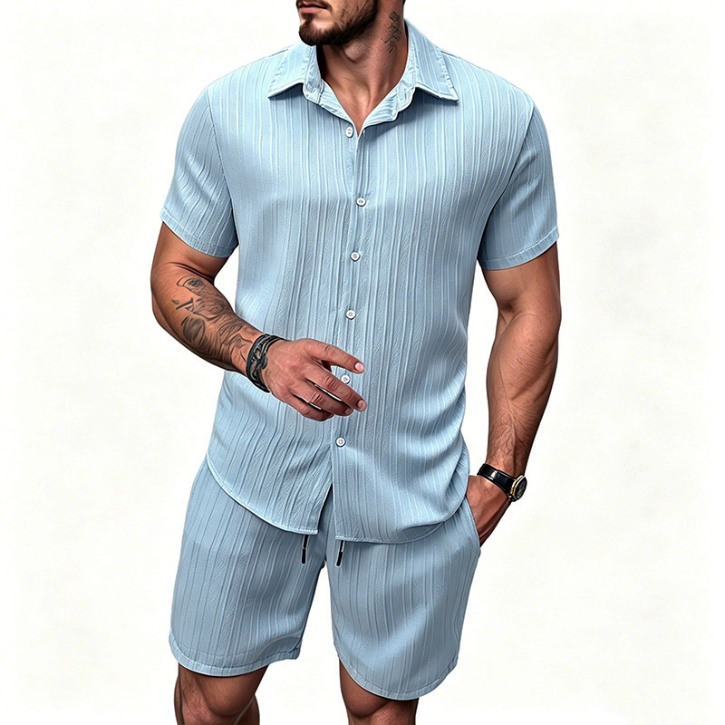 2026 New Men Vertical Wrinkle  - Summer Clothing Essentials 评论和价格