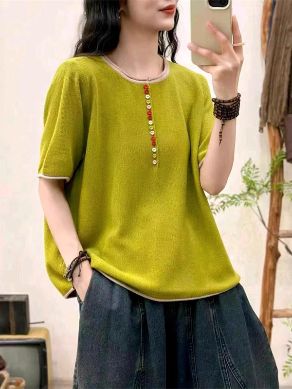 Summer New Style Commute Knitt - Summer Clothing Label 评论和价格