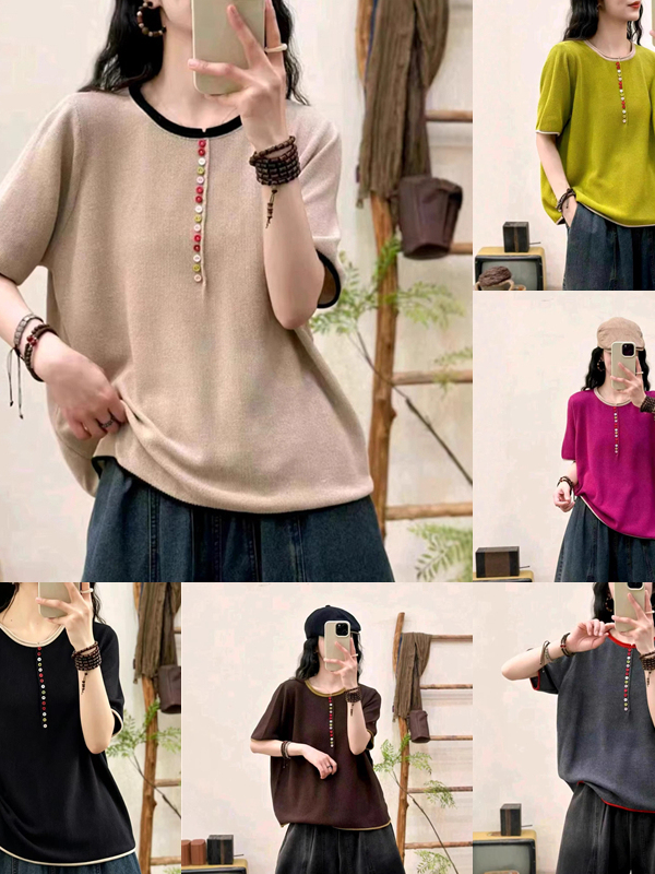 Summer New Style Commute Knitt - Summer Clothing Label 评论和价格