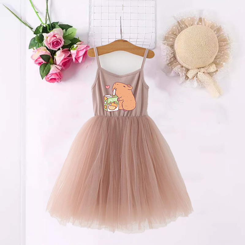 Capybara Girls Dresses Anime P - Summer Clothing Baby Girl 评论和价格