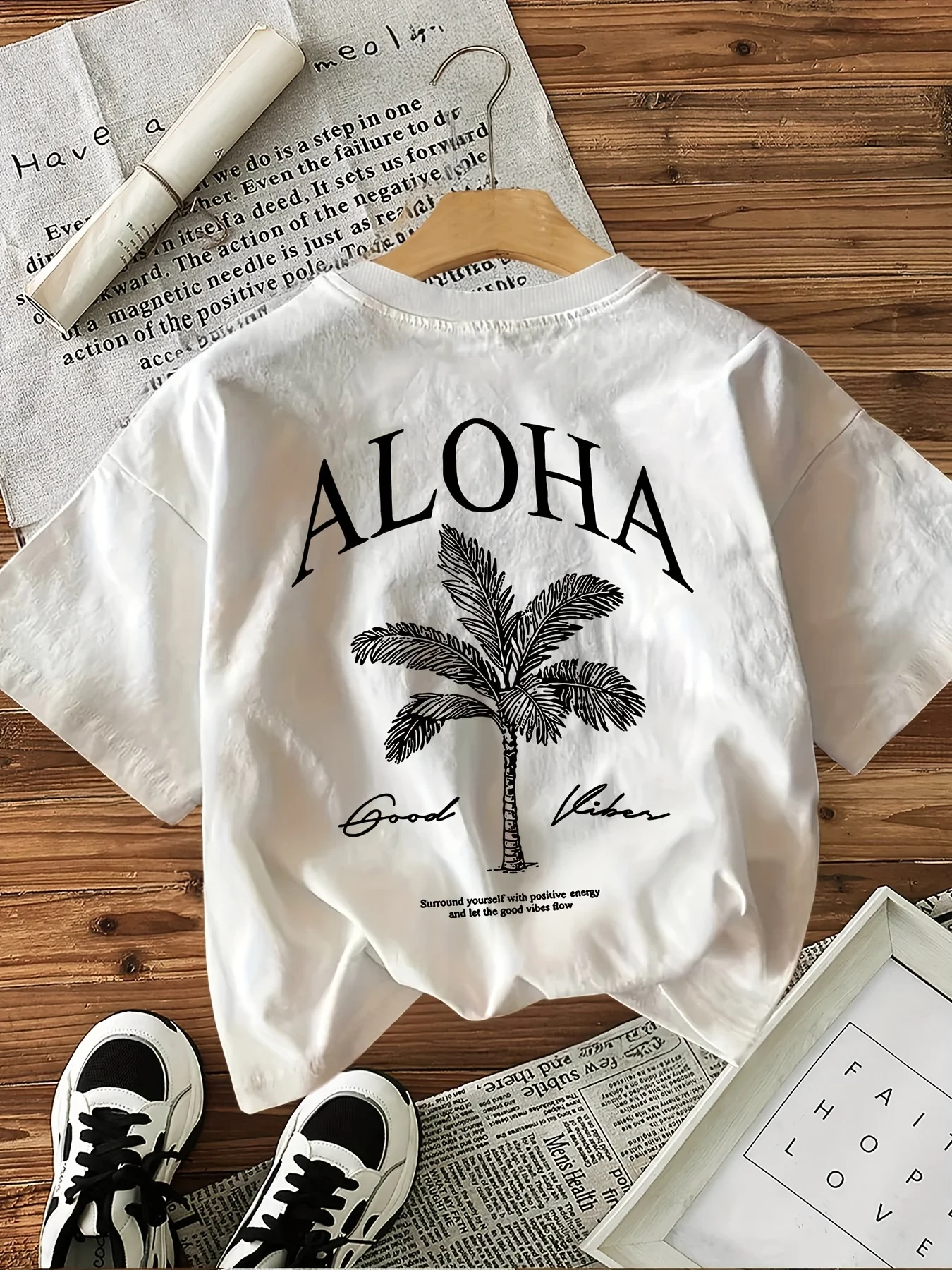 Women's Aloha Good Vibes Graph - Summer Clothing Vibes 评论和价格