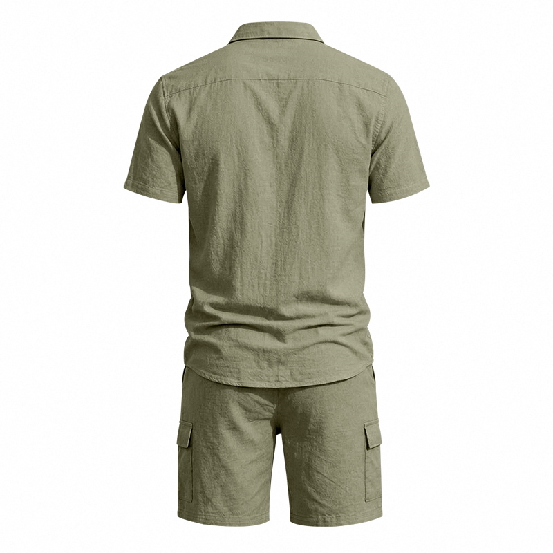 Men Summer American Linen Two  - Summer Clothing Essentials 评论和价格