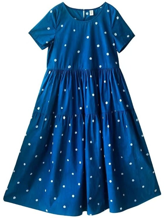 Blue Pure Cotton Floral Print  - Summer Clothing Label 评论和价格